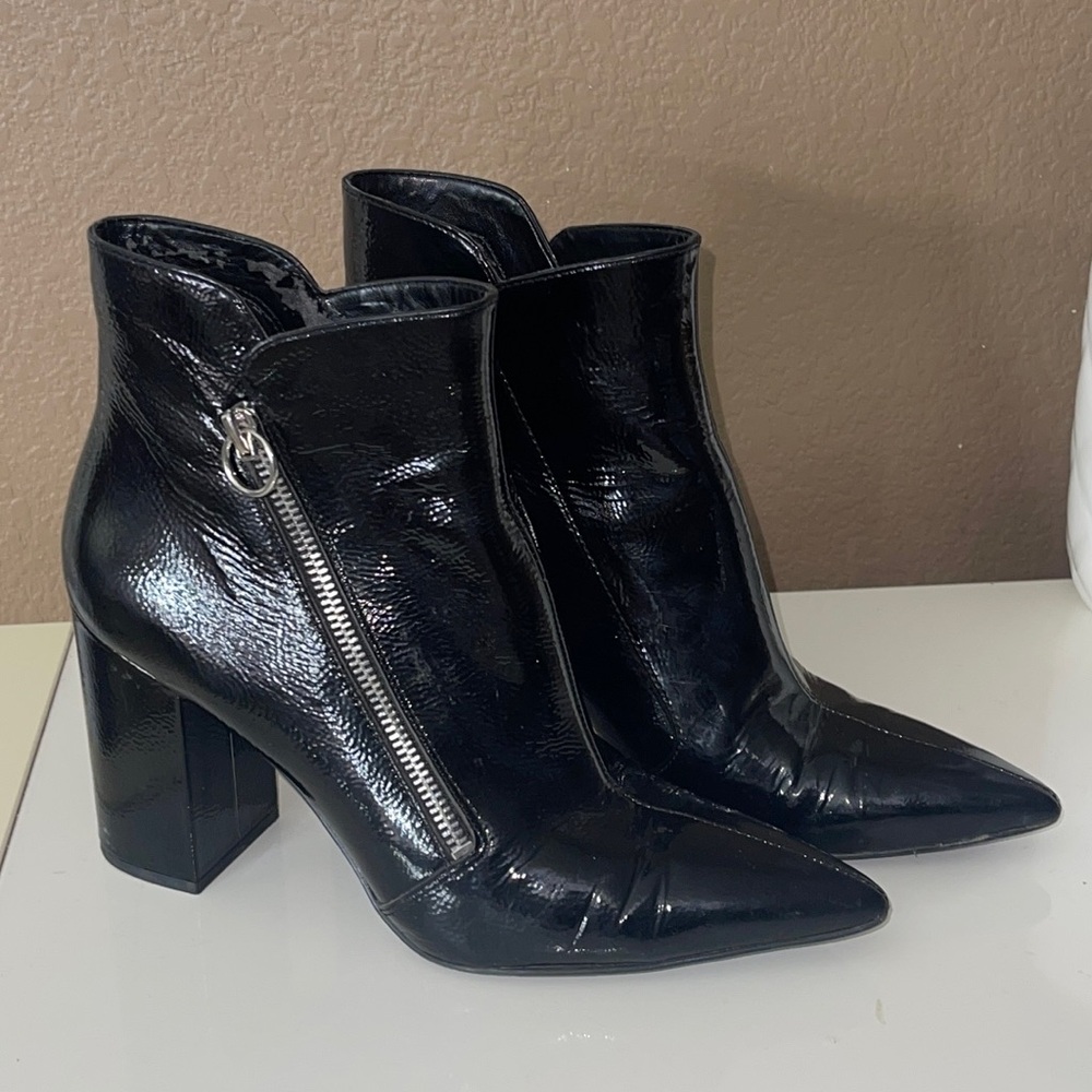 Black Ankle Boots with Zipper